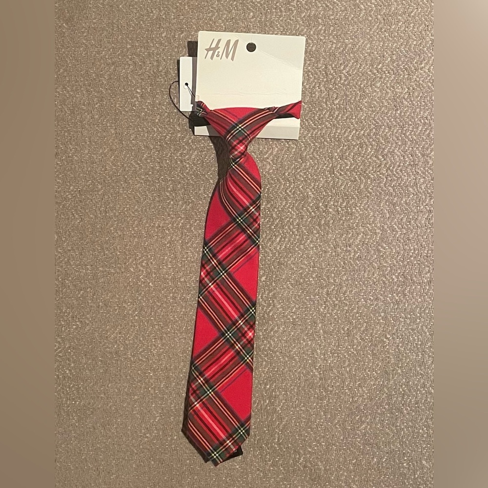 H&M BOYS TARTAN PLAID NECK TIE
